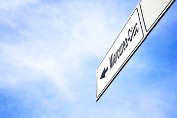 Signboard pointing towards Miercurea-Ciuc