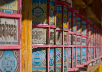 Prayers wheel, Sichuan, CHINA