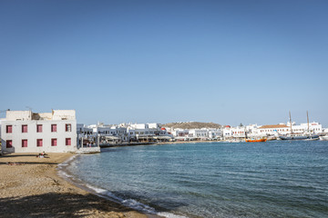 Fototapeta premium view of mykonos,beach.