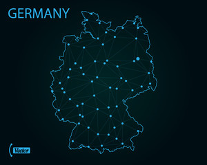 Map of Germany. Vector illustration. World map