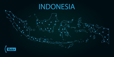 Map of Indonesia. Vector illustration. World map