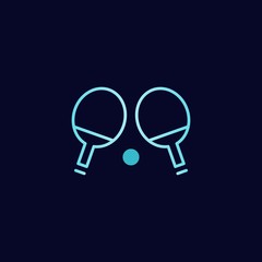 Table tennis logo. Ping pong icon in modern colors