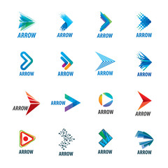 Abstract business logo icon design template with arrow
