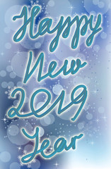 blue christmas card close up