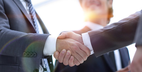 closeup.handshake of business people