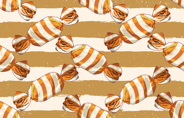 Halloween Seamless Pattern. Digital design elements for Halloween. Perfect for decoration, wrapping papers, greeting cards, web page background and other print projects.