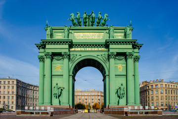 Obraz premium Saint-Petersburg. Narva gate - installed by Emperor Alexander the first in honor of the victory over Napoleon