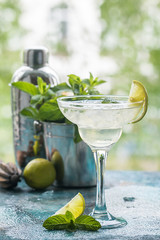 classic lime margarita cocktail