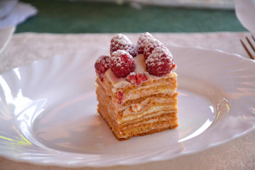 cake with berries, Food. Торт, малина