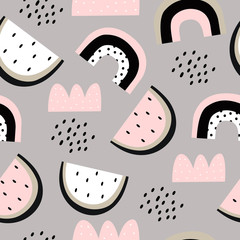 Abstract print with watermelon