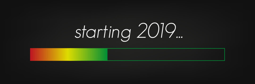 starting 2019 loading bar colorful