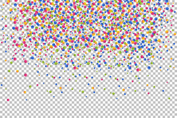 Bunte Punkte Konfetti Farbig Trasparenz Isoliert Freigestellt