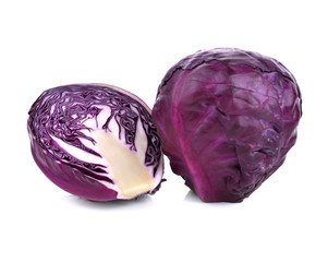 Fototapeta premium red cabbage isolated on white