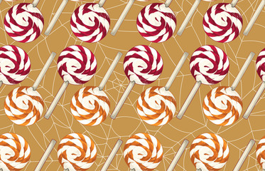 Halloween Seamless Pattern. Digital design elements for Halloween. Perfect for decoration, wrapping papers, greeting cards, web page background and other print projects.