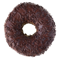 Chocolate donut isolated