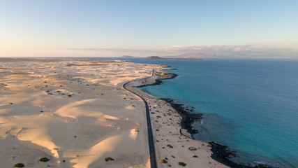 aerial view of fuerteventura coast