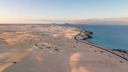 aerial view of fuerteventura coast