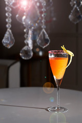 Beautiful Orange cocktail on table