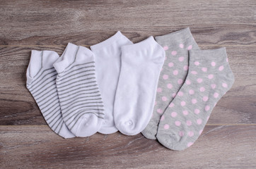 Short clean knitted socks