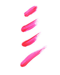 Pink color lip gloss paint on background