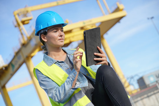 Woman On A Building Site