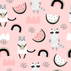 Tapeten Süßer Baby-Print mit Katze © Alina
