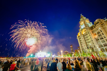 Fireworks at Liverpool Pier Head
