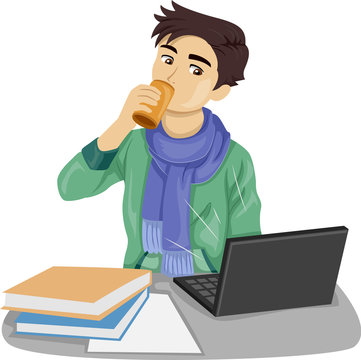 Teen Boy Energy Drink Illustration