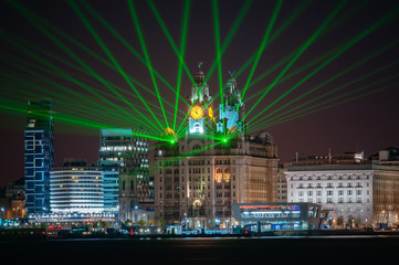 Laser Lightshow at the Liver Building