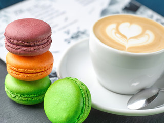 French delicate dessert for Breakfast in the morning light