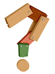 Woodwork Question Mark Illustration
