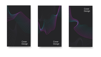 Modern cover with minimalist style. Smooth lines, flight simulation The idea of the design of the cover, card, corporate identity, printing, packaging