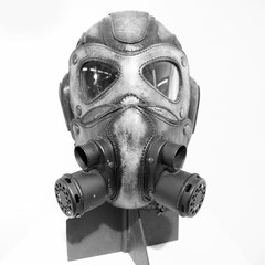 Steampunk mask on white background