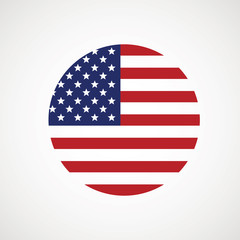 American flag vector icon. The Flag Of The United States Of America