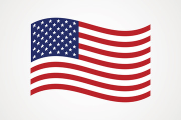American flag vector icon. The Flag Of The United States Of America