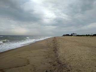 Black sea in the storm