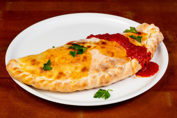 Closed Calzone pizza
