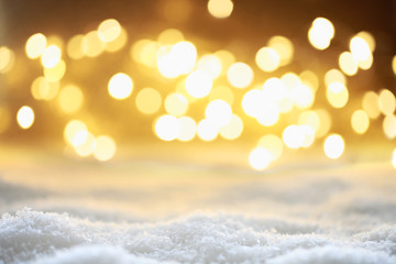 Bokeh Hintergrund mit Schnee