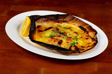 Baked dorada fillet with potato