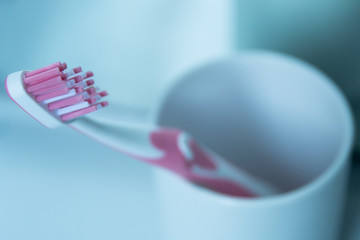 Pink tooth brush 