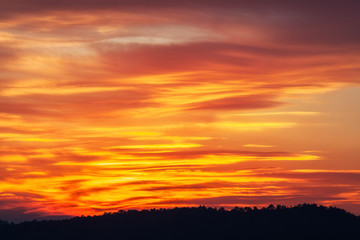 sunset in the sky