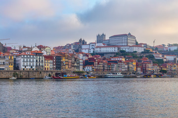 The Douro River through the Portuguese city of Porto.