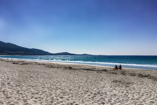 Beautiful beach of Carnota in Galicia, Spain.