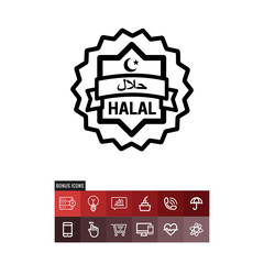 Halal vector icon