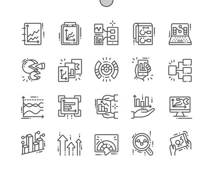 Graphic Dashboard Well-crafted Pixel Perfect Vector Thin Line Icons 30 2x Grid for Web Graphics and Apps. Simple Minimal Pictogram