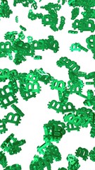 Digital currency symbol Bitcoin on a white background. Fall of bitcoin. Cryptocurrency graph on virtual screen. Business, Finance and technology concept. 3D illustration