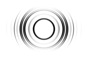 Abstract black vortex, circle spin on white background