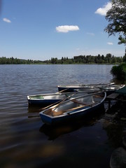 Obraz premium Bad Bayersoien, Oberbayern, Bayern, Soiersee, Boote