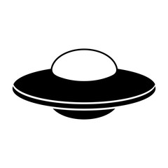 UFO icon, logo on white background