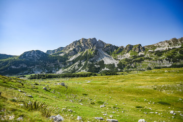 Fototapeta na wymiar Landscape of the Durmitor mountains in Montenegro, Europe. Mountain landscape.